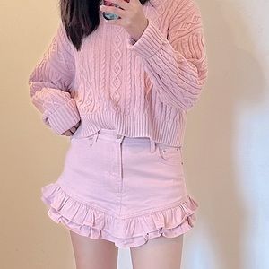 Gap X LoveShackFancy Denim Mini Skirt